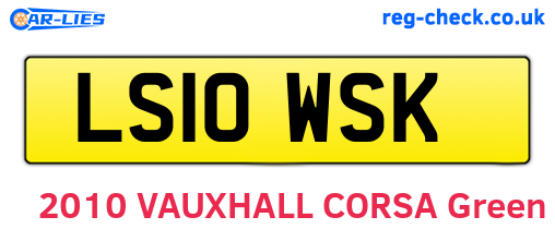 LS10WSK are the vehicle registration plates.