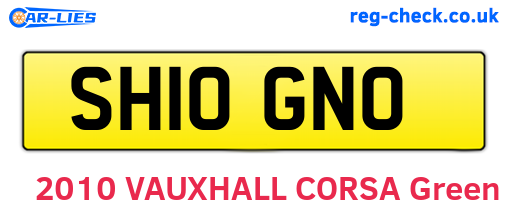 SH10GNO are the vehicle registration plates.