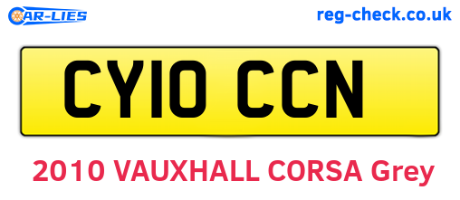 CY10CCN are the vehicle registration plates.