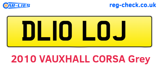 DL10LOJ are the vehicle registration plates.