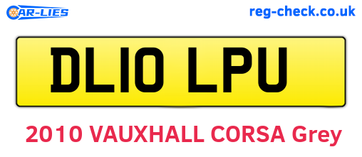 DL10LPU are the vehicle registration plates.