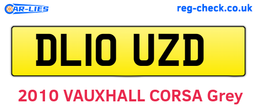 DL10UZD are the vehicle registration plates.