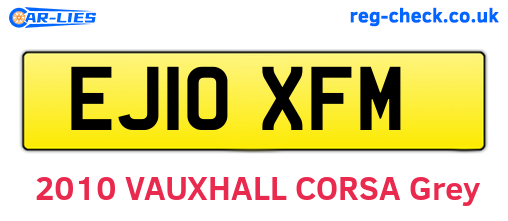 EJ10XFM are the vehicle registration plates.