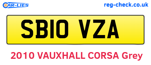 SB10VZA are the vehicle registration plates.