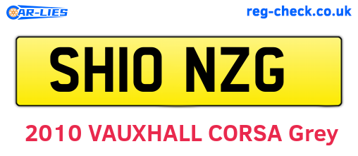 SH10NZG are the vehicle registration plates.