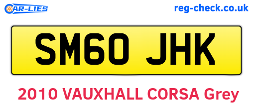 SM60JHK are the vehicle registration plates.