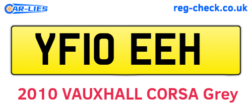 YF10EEH are the vehicle registration plates.