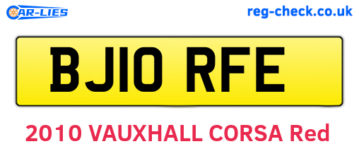 BJ10RFE are the vehicle registration plates.