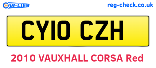 CY10CZH are the vehicle registration plates.