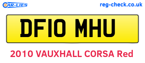 DF10MHU are the vehicle registration plates.