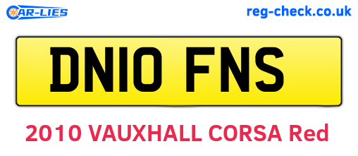 DN10FNS are the vehicle registration plates.