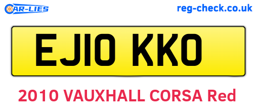 EJ10KKO are the vehicle registration plates.
