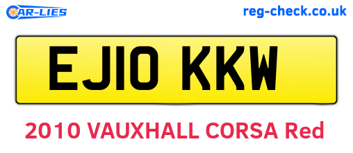 EJ10KKW are the vehicle registration plates.