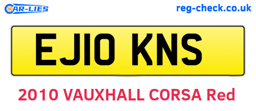 EJ10KNS are the vehicle registration plates.
