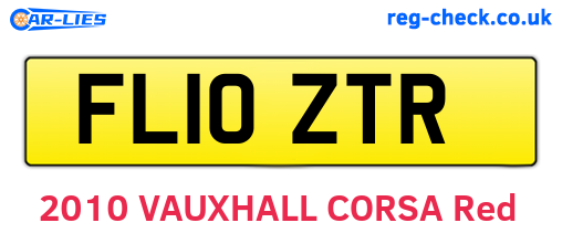 FL10ZTR are the vehicle registration plates.