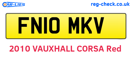 FN10MKV are the vehicle registration plates.