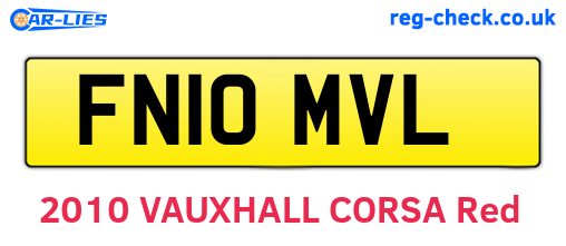 FN10MVL are the vehicle registration plates.