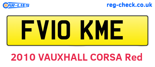 FV10KME are the vehicle registration plates.