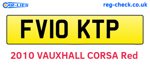 FV10KTP are the vehicle registration plates.