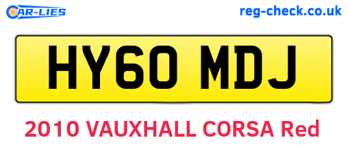 HY60MDJ are the vehicle registration plates.