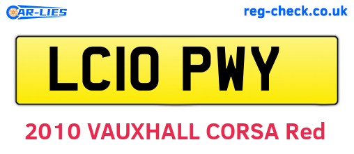 LC10PWY are the vehicle registration plates.