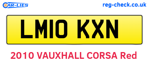 LM10KXN are the vehicle registration plates.