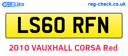LS60RFN are the vehicle registration plates.