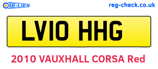 LV10HHG are the vehicle registration plates.