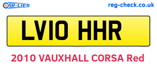 LV10HHR are the vehicle registration plates.