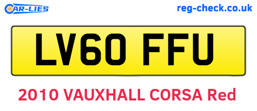 LV60FFU are the vehicle registration plates.