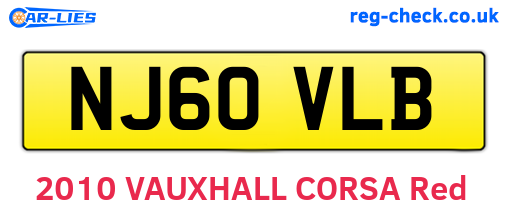 NJ60VLB are the vehicle registration plates.