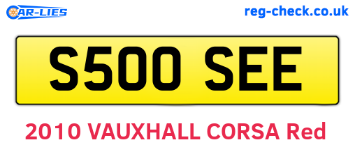 S500SEE are the vehicle registration plates.