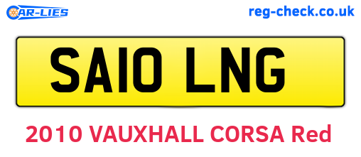 SA10LNG are the vehicle registration plates.
