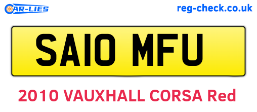 SA10MFU are the vehicle registration plates.