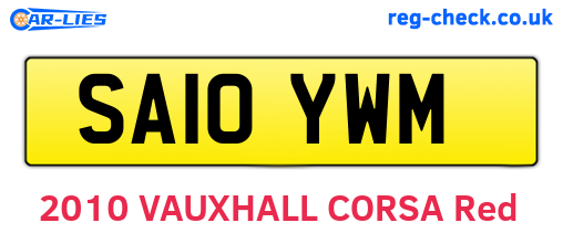 SA10YWM are the vehicle registration plates.