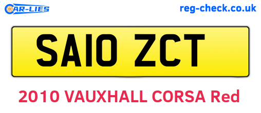 SA10ZCT are the vehicle registration plates.