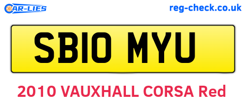 SB10MYU are the vehicle registration plates.
