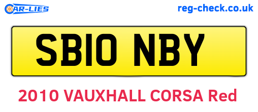 SB10NBY are the vehicle registration plates.