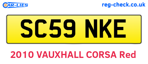 SC59NKE are the vehicle registration plates.