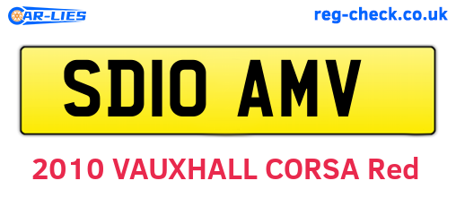 SD10AMV are the vehicle registration plates.