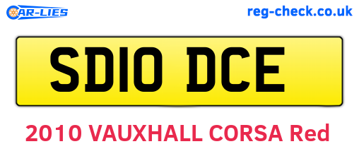 SD10DCE are the vehicle registration plates.