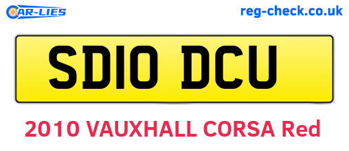 SD10DCU are the vehicle registration plates.