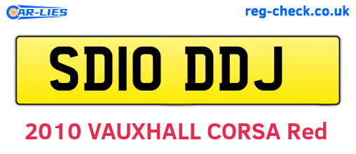 SD10DDJ are the vehicle registration plates.