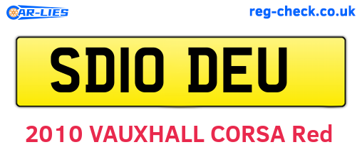 SD10DEU are the vehicle registration plates.