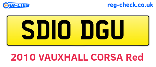 SD10DGU are the vehicle registration plates.