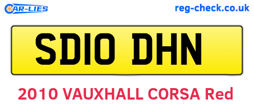 SD10DHN are the vehicle registration plates.