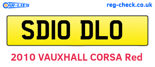SD10DLO are the vehicle registration plates.