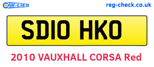 SD10HKO are the vehicle registration plates.