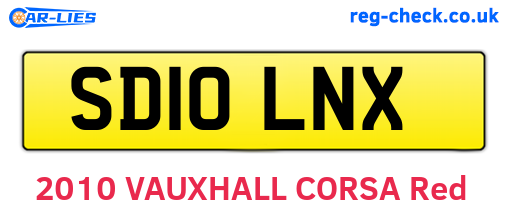 SD10LNX are the vehicle registration plates.