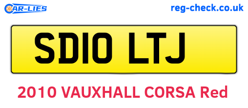 SD10LTJ are the vehicle registration plates.